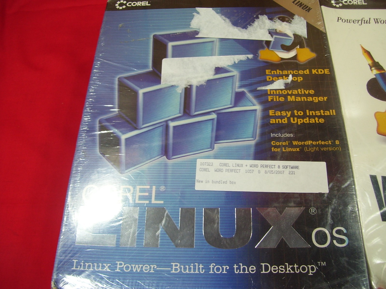 Word Perfect Suite 8 for Linux + Corel OS CD RETAIL BOX Sealed Software VINTAGE