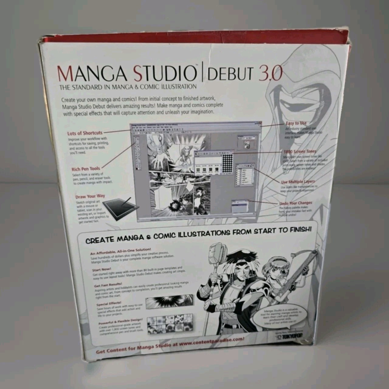 Windows Manga Studio 3.0 Debut e-frontier TokyoPop 2006 NOB