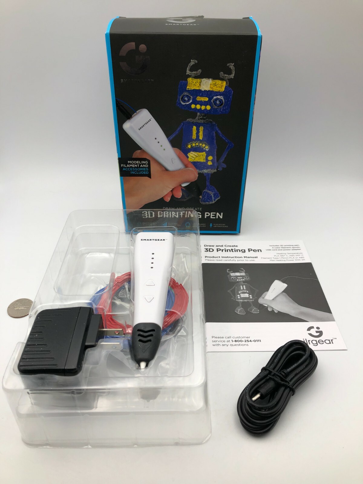 Smartgear Draw + Create 3D Printing Pen New Open Damaged Box J2