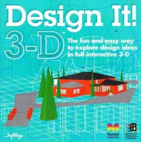 ⭐ DESIGN IT 3-D 3D – WINDOWS PC / APPLE MAC CD 1995 ⭐