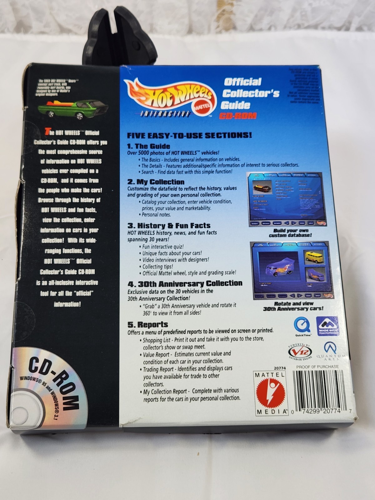Hot Wheels Collector’s Guide CD ROM With VW Interactive Drag Bus Purple UNOPENED