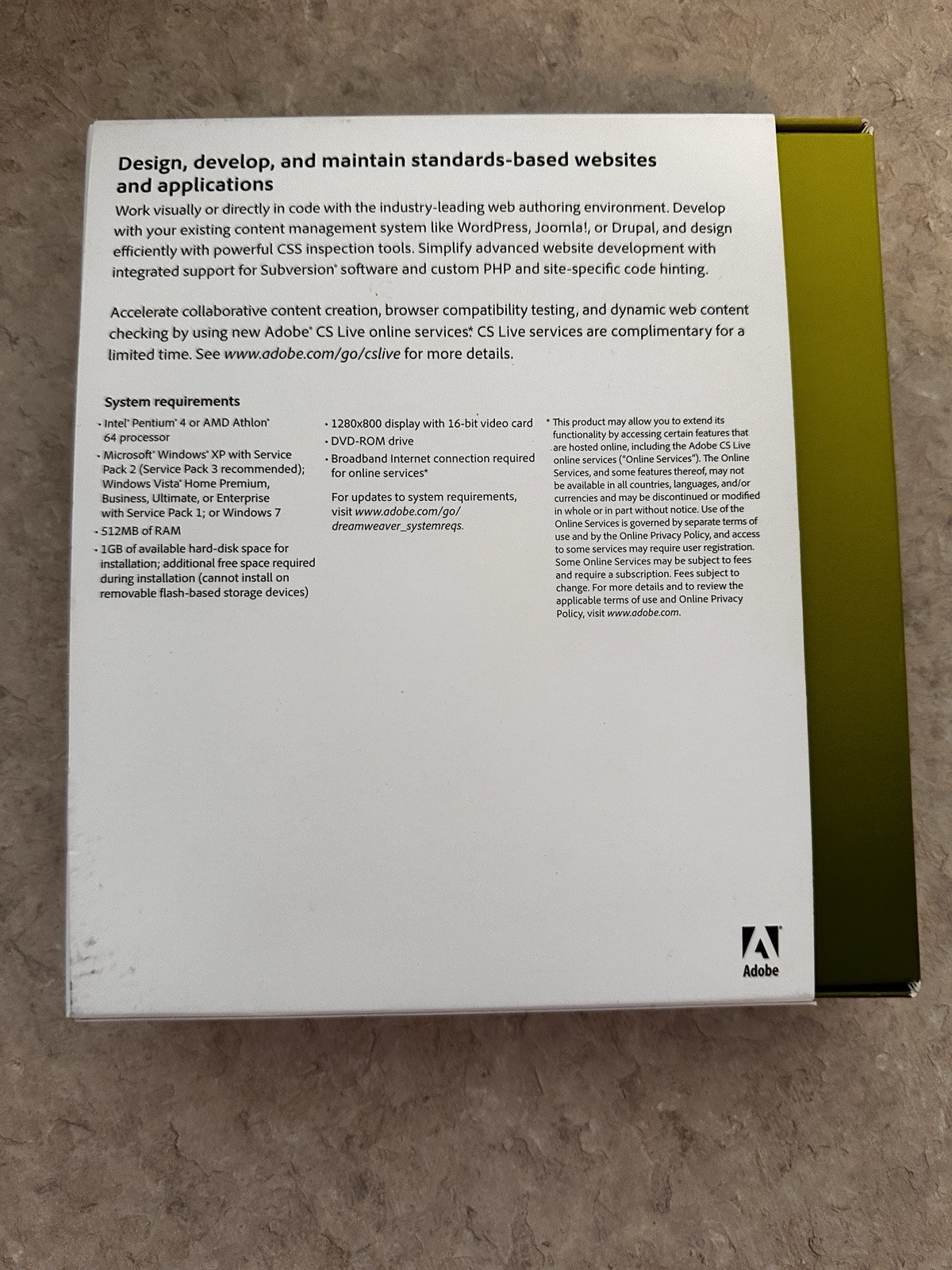 Adobe Dreamweaver CS5 – Student And Teacher Edition – READ DESCRIPTION