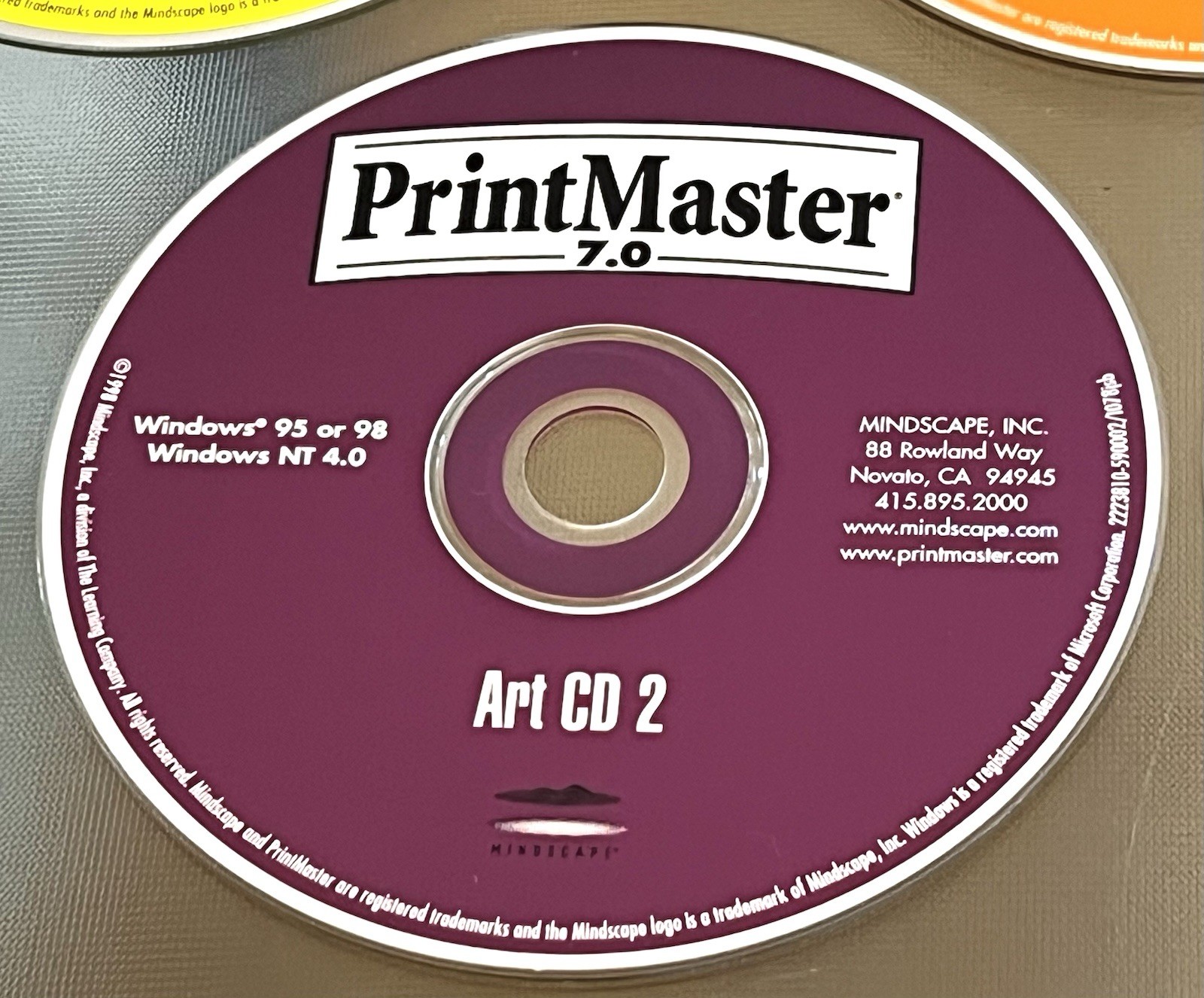 Print Master Deluxe Windows 95/98 – Lot 5 – Install / Program CD Art 1-2-3 Vtg