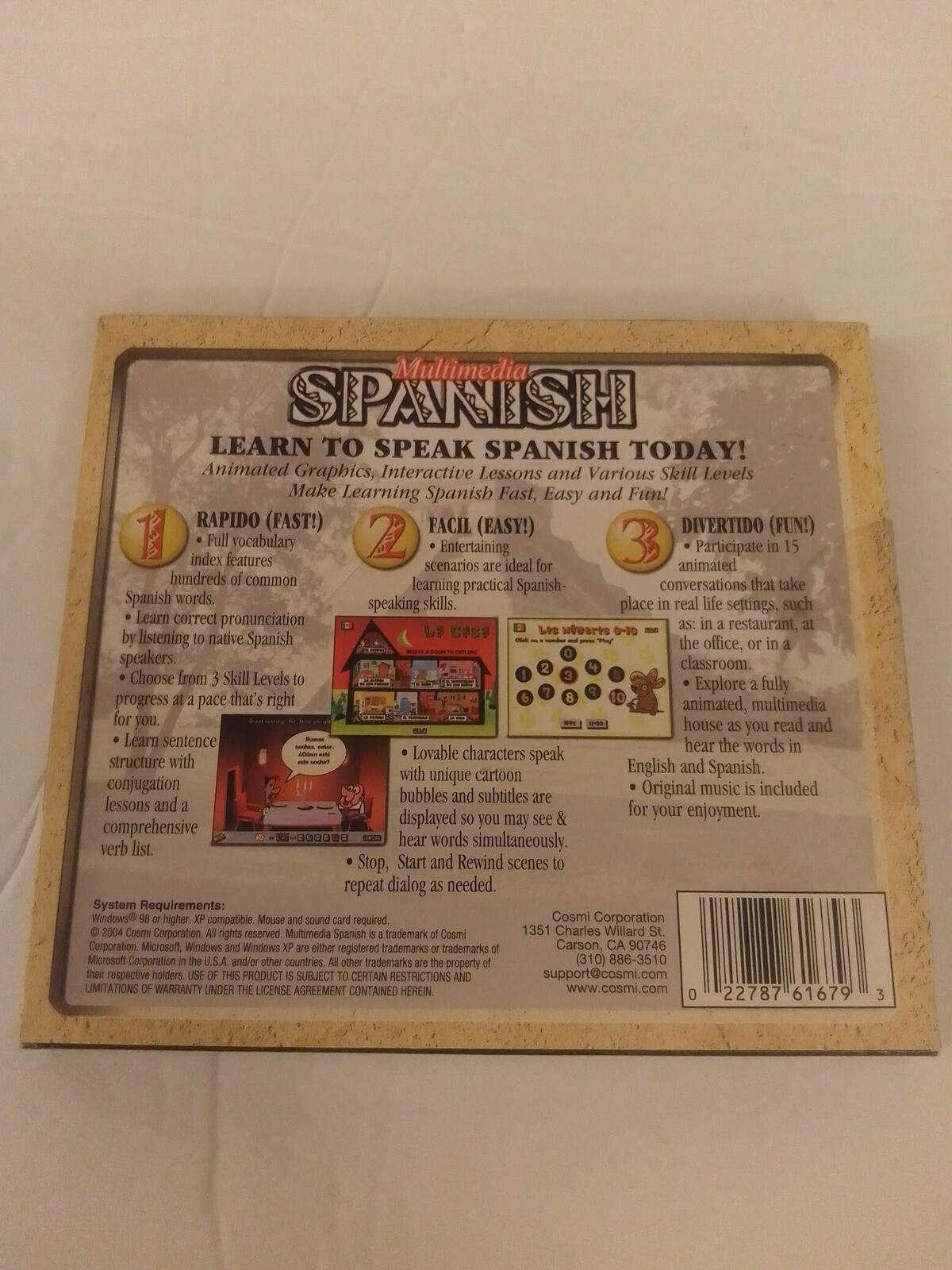 COSMI Multimedia Spanish for Windows on CD-ROM by Swift Jewel Brand New Sealed