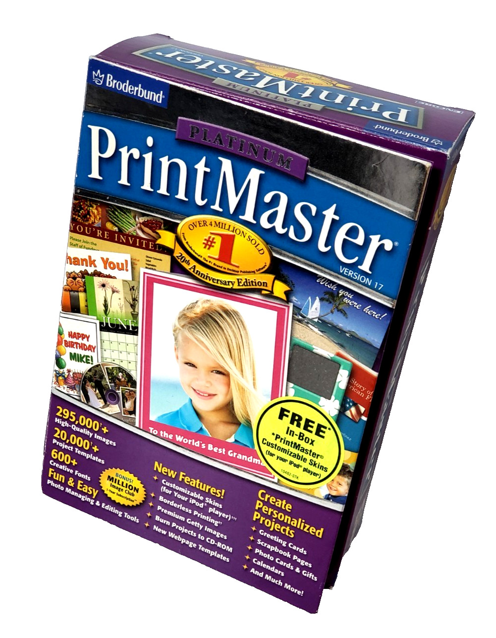 Vintage Broderbund Printmaster Platinum Version 17 Windows XP PC Software