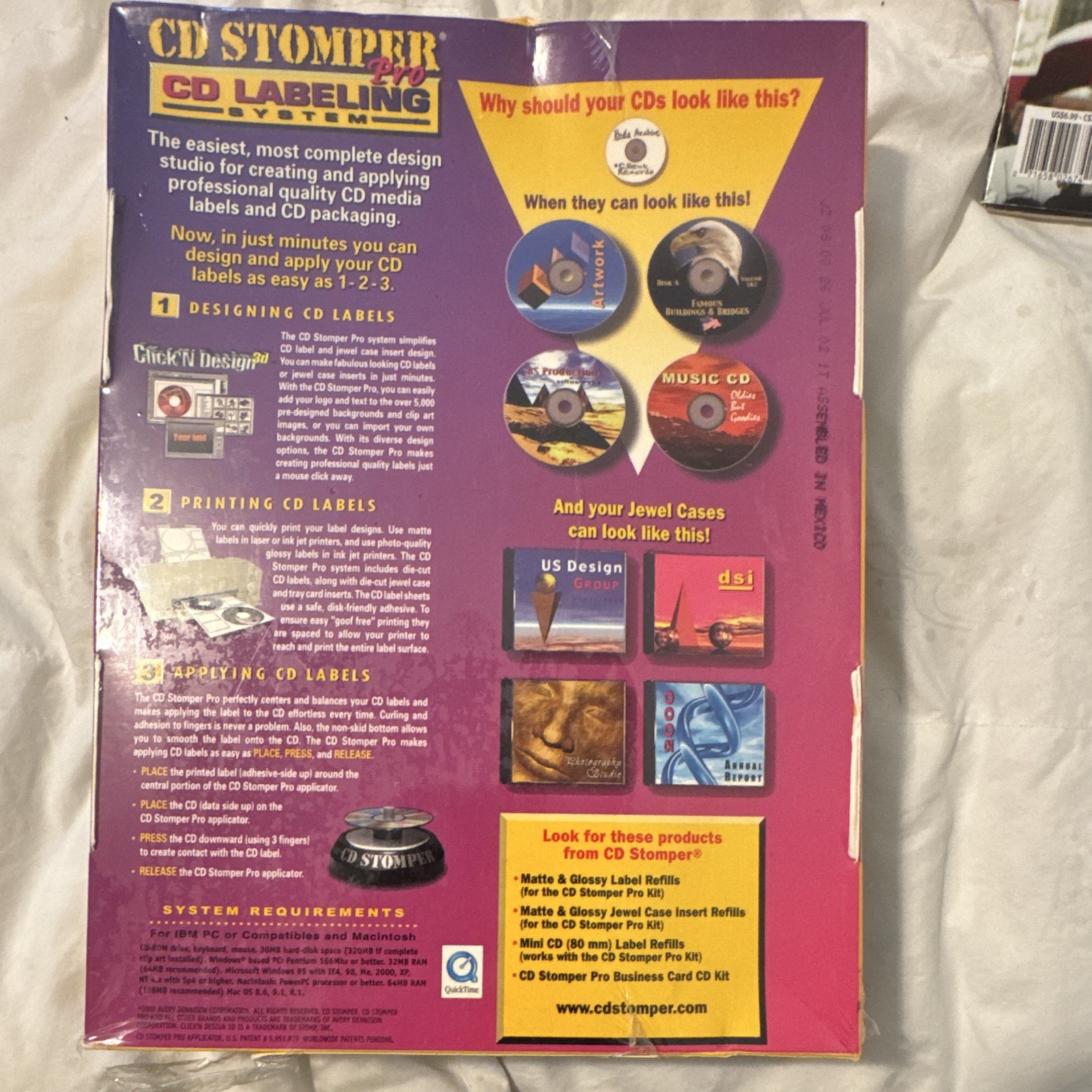CD Stomper Pro CD Labeling System Click ’N Design 3D PC/Mac CD English